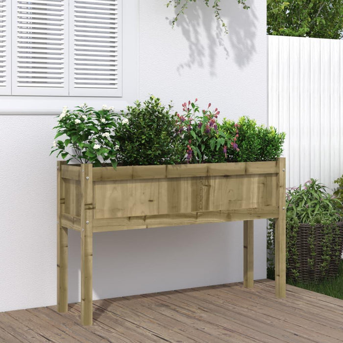 Garden Planter with Legs in Impregnated Wood Pine (110 x 31 x 70cm) - Little and Giant Explorers vidaXL