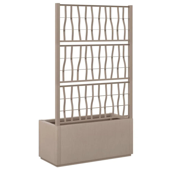 Garden Planter with Trellis in Light Brown (80 x 36 x 140cm) - Little and Giant Explorers vidaXL