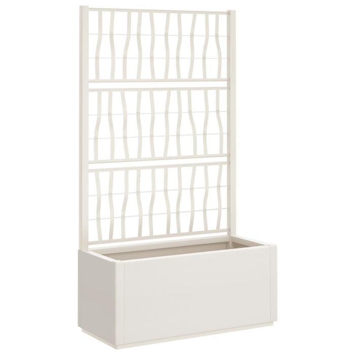 Garden Planter with Trellis in White (80 x 36 x 140cm) - Little and Giant Explorers vidaXL