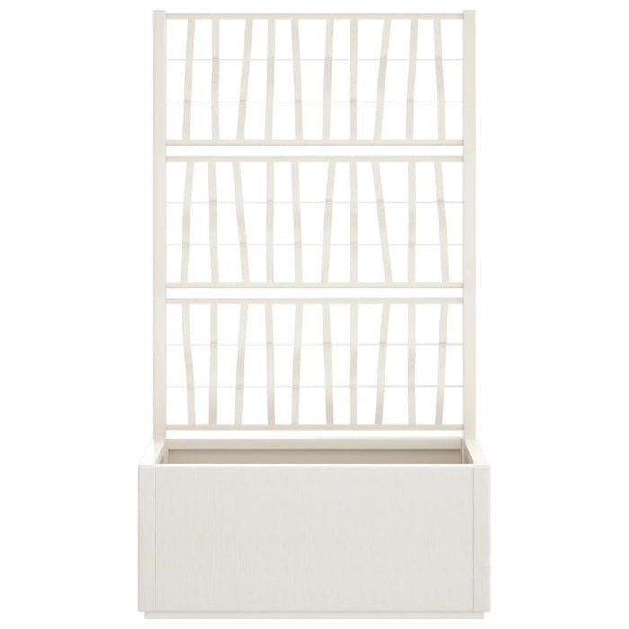 Garden Planter with Trellis in White (80 x 36 x 140cm) - Little and Giant Explorers vidaXL