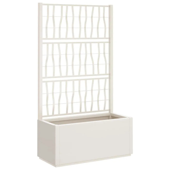 Garden Planter with Trellis in White (80 x 36 x 140cm) - Little and Giant Explorers vidaXL