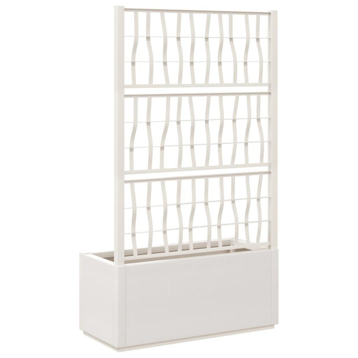 Garden Planter with Trellis in White (80 x 36 x 140cm) - Little and Giant Explorers vidaXL