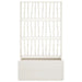 White garden planter with integrated trellis and large 80L planting capacity
