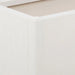 Close-up of a white garden planter box with smooth finish and clean corner joints