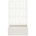 White polypropylene garden planter with trellis for climbing plants, modern raised planter box