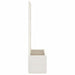 White raised garden planter with tall trellis, polypropylene climbing plant support
