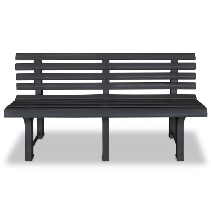 Garden Plastic Bench in Anthracite (145.5cm) - Little and Giant Explorers vidaXL