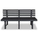 Garden Plastic Bench in Anthracite (145.5cm) - Little and Giant Explorers vidaXL