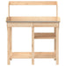 Garden Potting Bench – Solid Fir Wood | Natural Finish - Zinc Tabletop and Storage Shelves VIDAXL - Little and Giant Explorers vidaXL