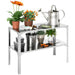 Garden Potting Table – Galvanised Steel | 2-Tier Outdoor Workbench OUTSUNNY - Little and Giant Explorers Outsunny