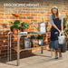 Garden Potting Table – Galvanised Steel | 2-Tier Outdoor Workbench OUTSUNNY - Little and Giant Explorers Outsunny