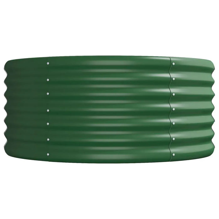 Garden Raised Bed Powder-Coated Steel in Green (224 x 80 x 36cm) - Little and Giant Explorers vidaXL