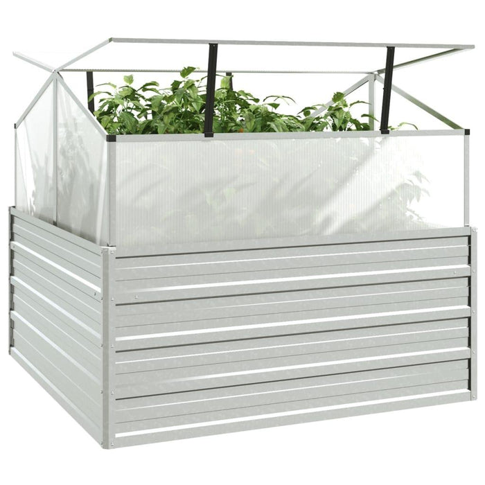 Garden Raised Bed with Greenhouse (100 x 100 x 85cm) - Little and Giant Explorers vidaXL