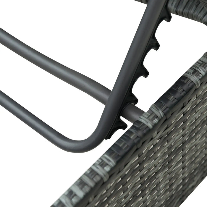 Garden Rattan Furniture Set with Canopy | 5-Piece Outdoor Furniture with Shade - Little and Giant Explorers Outsunny