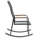 Garden Rocking Chair in Black and PVC Rattan - Little and Giant Explorers vidaXL