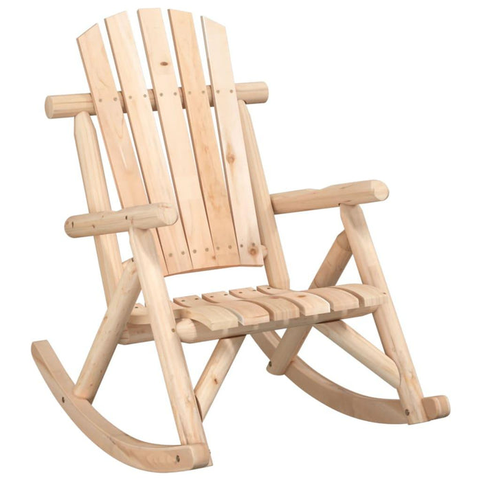 Garden Rocking Chair in Solid Wood Spruce - Little and Giant Explorers vidaXL