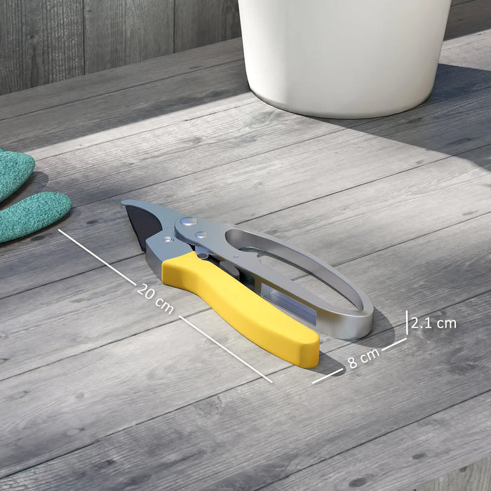 Garden Pruners | SK5 Steel Blade with Non-Stick Coating and Aluminium Handles - Little and Giant Explorers Outsunny