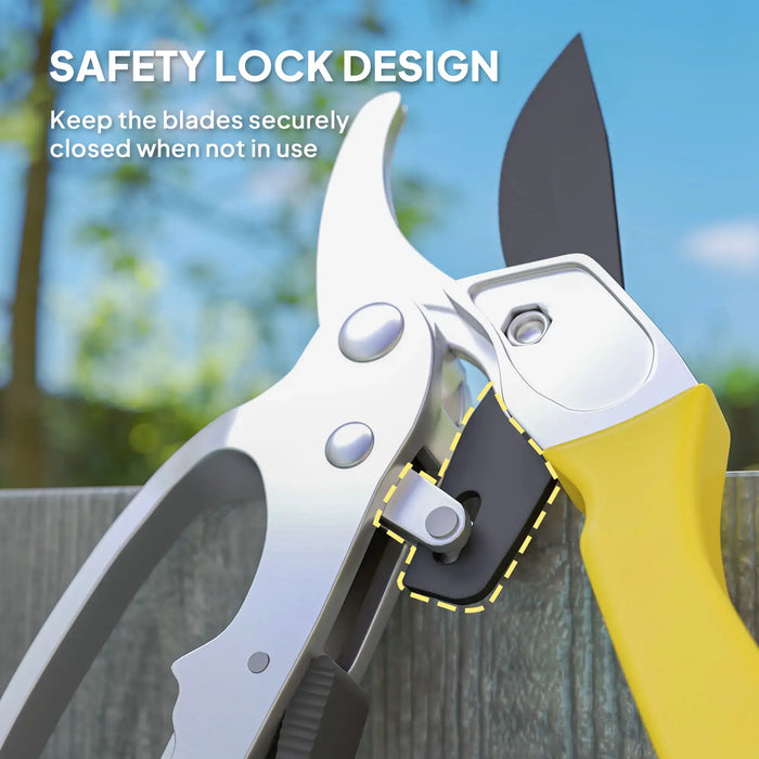 Garden Pruners | SK5 Steel Blade with Non-Stick Coating and Aluminium Handles - Little and Giant Explorers Outsunny