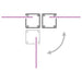 Diagram showing top-view mounting of a double-sided retractable awning bracket.