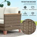 L Shaped Rattan Garden Furniture Set with Coffee Table in Cream - Little and Giant Explorers Outsunny