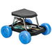 Garden Stool Trolley with Tool Tray and Wheels - Little and Giant Explorers Outsunny