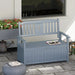 Garden Storage Bench | Grey Poplar Wood Two-Seater with 164L Storage Compartment - Little and Giant Explorers Outsunny