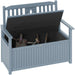 Garden Storage Bench | Grey Poplar Wood Two-Seater with 164L Storage Compartment - Little and Giant Explorers Outsunny