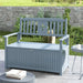 Garden Storage Bench | Grey Poplar Wood Two-Seater with 164L Storage Compartment - Little and Giant Explorers Outsunny