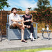 Garden Storage Bench | Grey Poplar Wood Two-Seater with 164L Storage Compartment - Little and Giant Explorers Outsunny