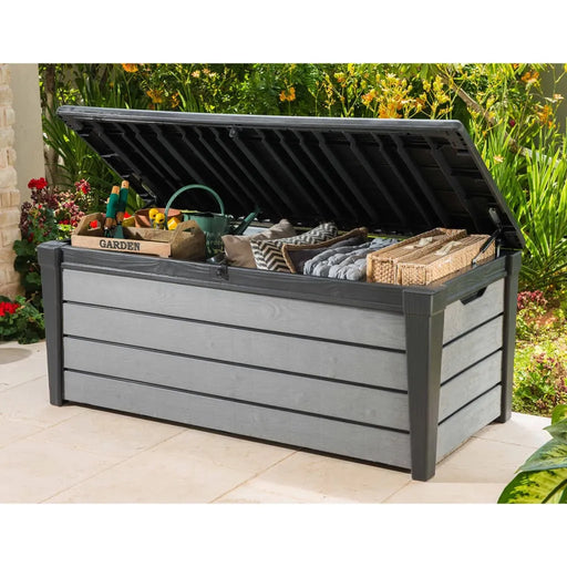 Garden Storage Box in Brushwood and Anthracite 455 L - Little and Giant Explorers Keter