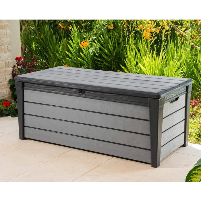 Garden Storage Box in Brushwood and Anthracite 455 L - Little and Giant Explorers Keter