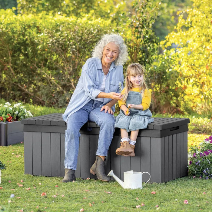 Garden Storage Box 'Darwin' in Grey 380 L - Little and Giant Explorers Keter