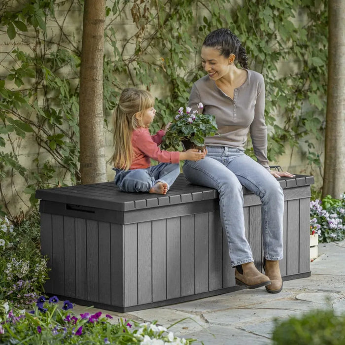 Garden Storage Box 'Darwin' in Grey 380 L - Little and Giant Explorers Keter