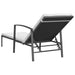 Garden Sun Lounger with Cushion in Poly Rattan and Black - Little and Giant Explorers vidaXL