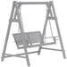 2-Seater Wooden Garden Swing Seat in Grey - Little and Giant Explorers Outsunny