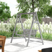 2-Seater Wooden Garden Swing Seat in Grey - Little and Giant Explorers Outsunny