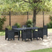 Garden Table in Anthracite and Poly Rattan (200 x 100 x 73cm) - Little and Giant Explorers vidaXL