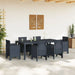Garden Table in Anthracite and Poly Rattan (200 x 100 x 73cm) - Little and Giant Explorers vidaXL