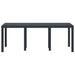 Garden Table in Anthracite and Poly Rattan (200 x 100 x 73cm) - Little and Giant Explorers vidaXL