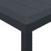 Garden Table in Anthracite and Poly Rattan (200 x 100 x 73cm) - Little and Giant Explorers vidaXL