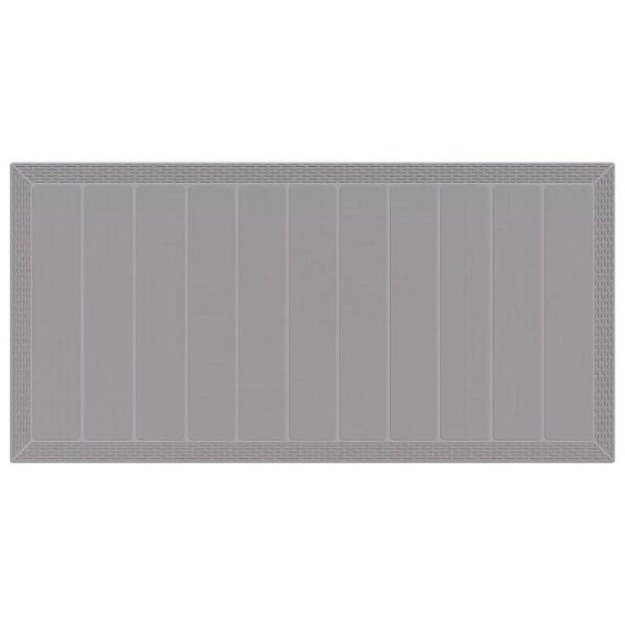 Garden Table Light in Grey and Poly Rattan (200 x 100 x 73cm) - Little and Giant Explorers vidaXL