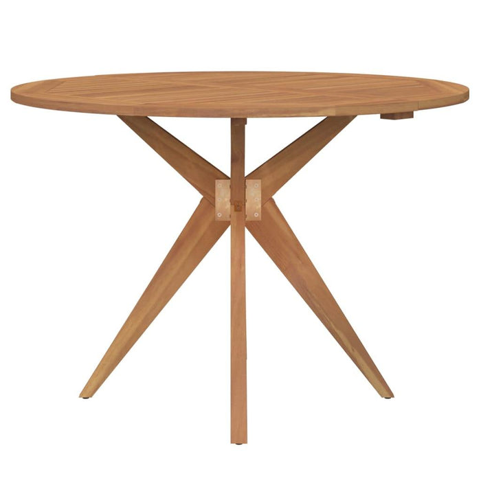 Garden Table Round in Solid Wood Acacia (Ø110 x 75cm) - Little and Giant Explorers vidaXL