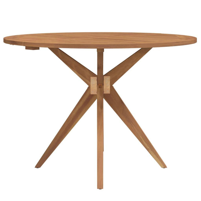 Garden Table Round in Solid Wood Acacia (Ø110 x 75cm) - Little and Giant Explorers vidaXL