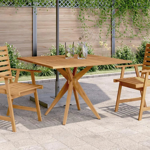 Garden Table Square in Solid Wood Acacia (110 x 110 x 75cm) - Little and Giant Explorers vidaXL