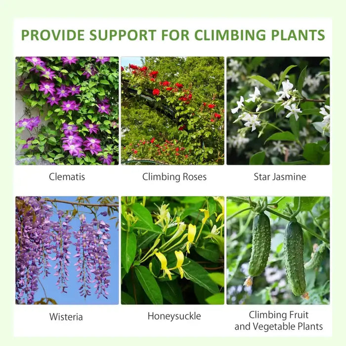 Garden Trellis Panels – Pack of 2 | 180 x 50cm - Decorative Steel Frame OUTSUNNY - Little and Giant Explorers Outsunny