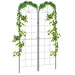 Garden Trellis Panels – Pack of 2 | 180 x 50cm - Decorative Steel Frame OUTSUNNY - Little and Giant Explorers Outsunny