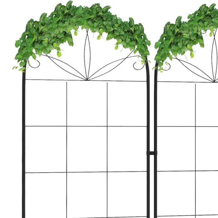 Garden Trellis Panels – Pack of 2 | 180 x 50cm - Decorative Steel Frame OUTSUNNY - Little and Giant Explorers Outsunny