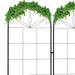 Garden Trellis Panels – Pack of 2 | 180 x 50cm - Decorative Steel Frame OUTSUNNY - Little and Giant Explorers Outsunny