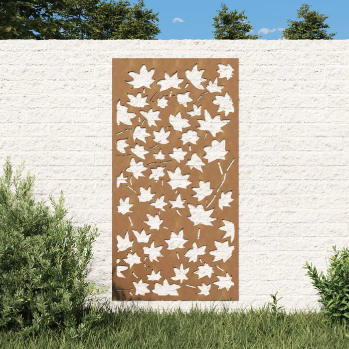 Garden Wall Decoration – 105cm Corten Steel | Maple Leaves Pattern- Outdoor Art VIDAXL - Little and Giant Explorers vidaXL