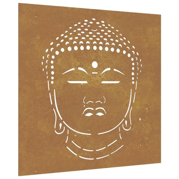 Garden Wall Decoration – 55cm Corten Steel | Buddha Head Pattern - Outdoor Art VIDAXL - Little and Giant Explorers vidaXL